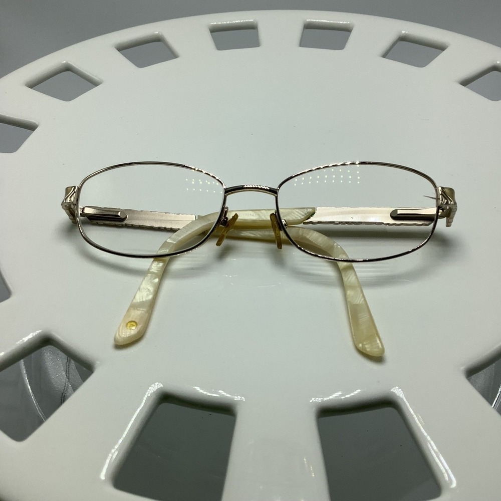 Vintage 50s Valerie Spencer Glasses 427 Gold/Ivory‎ 52/17/240 Womans